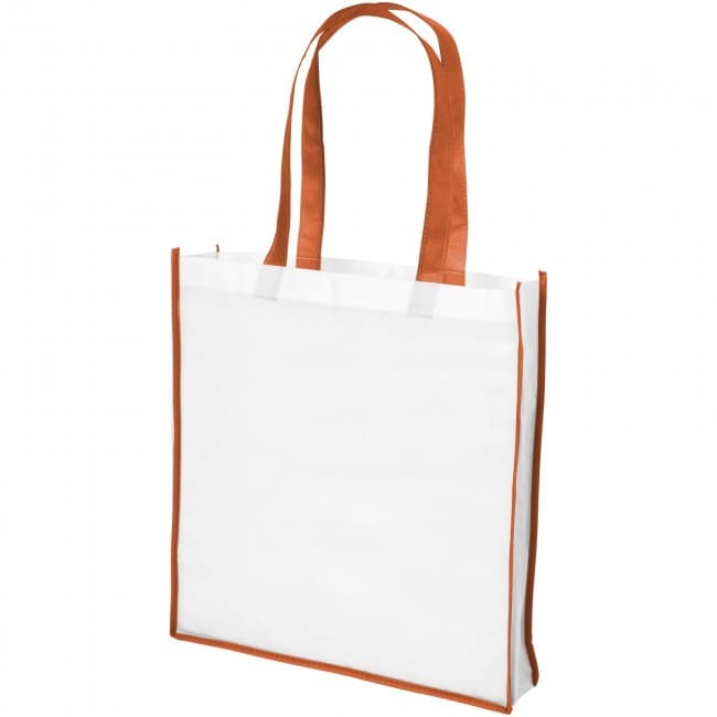 Custom Printed Contrast large non-woven shopping tote bag - Image 3