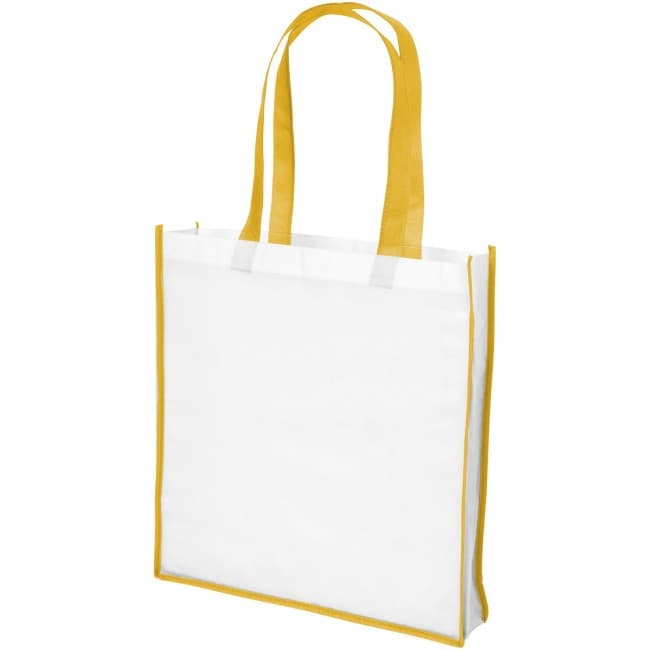 Custom Printed Contrast large non-woven shopping tote bag - Image 1