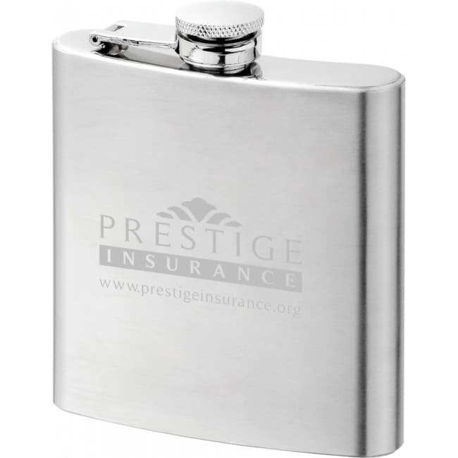 Custom Printed Silvertex Hip Flask 180ml