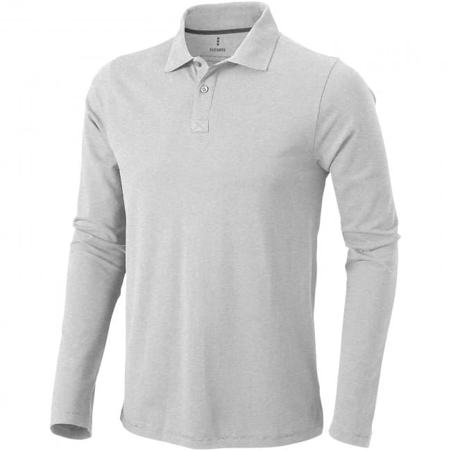 Custom Printed Oakville long sleeve men's polo - Image 2