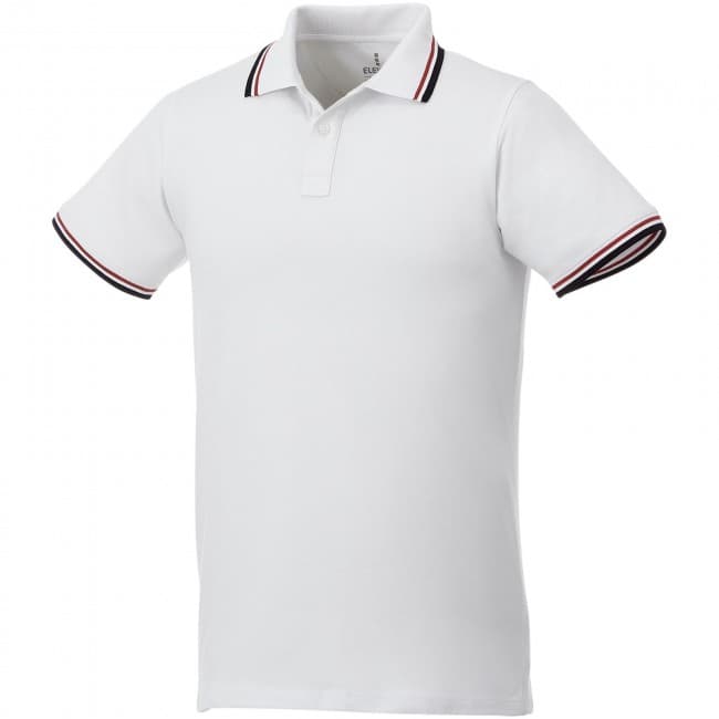 Custom Printed Fairfield short sleeve men's polo with tipping - Image 5