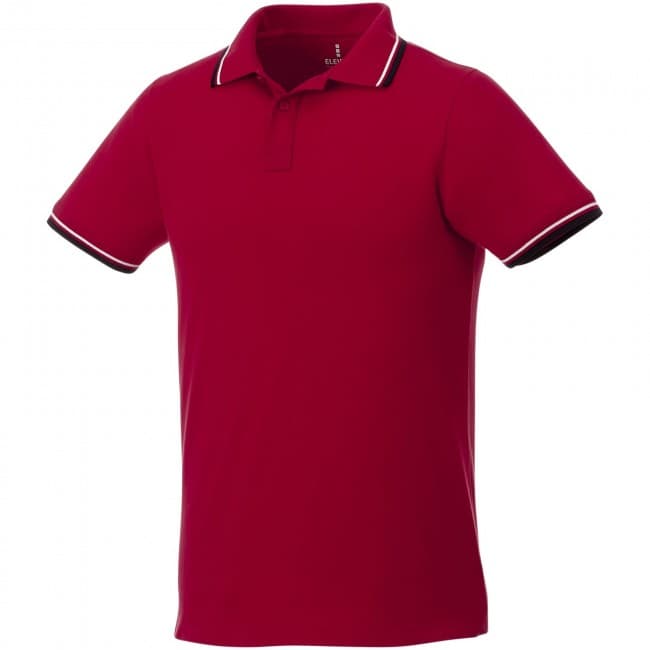 Custom Printed Fairfield short sleeve men's polo with tipping - Image 4