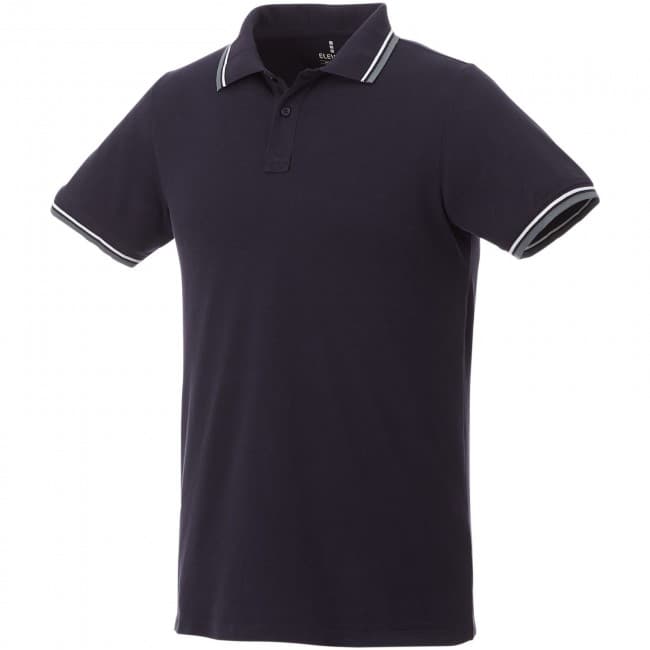 Custom Printed Fairfield short sleeve men's polo with tipping - Image 3