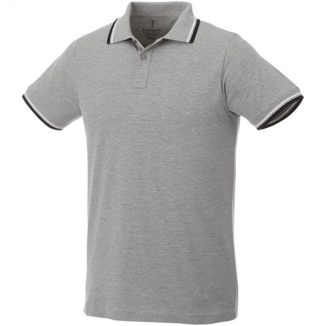 Custom Printed Fairfield short sleeve men's polo with tipping - Image 2