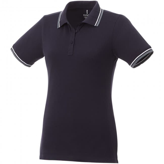 Custom Printed Fairfield short sleeve women's polo with tipping - Image 3