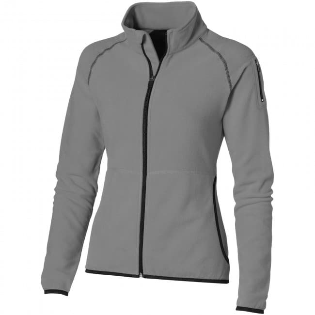 Custom Printed Drop shot full zip micro fleece ladies jacket - Image 2