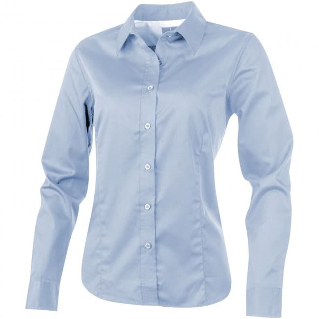 Custom Printed Wilshire long sleeve ladies shirt - Image 2