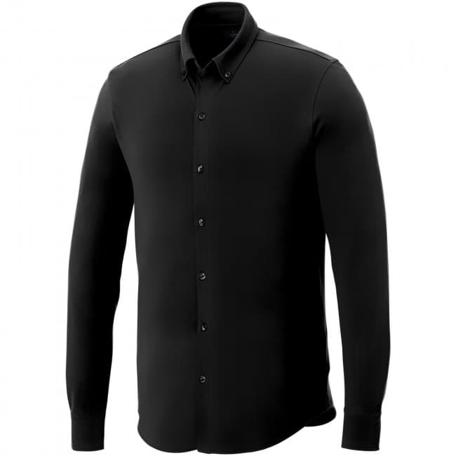 Custom Printed Bigelow long sleeve men's pique shirt - Image 5