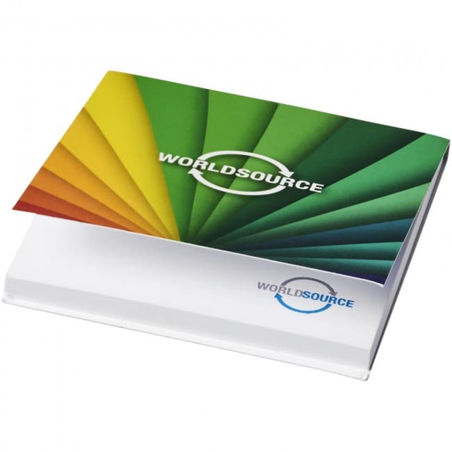 Custom Printed Sticky-Mate® soft cover squared sticky notes 75x75 - 50 pages