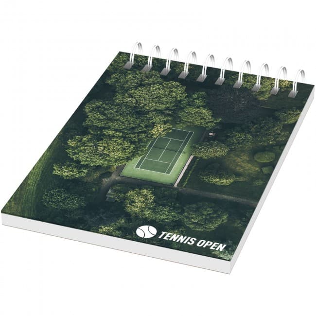 Custom Printed Desk-Mate® wire-o A7 notebook - 50 pages