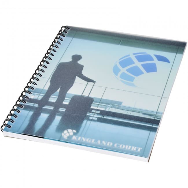 Custom Printed Desk-Mate® wire-o A5 notebook PP cover - 50 pages - Image 1