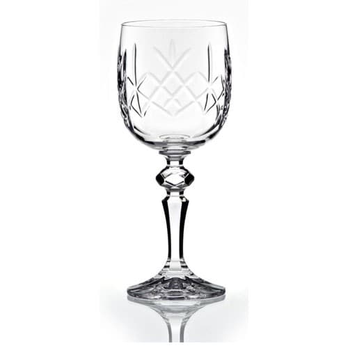 Custom Printed Heavy Cut Crystal Goblet Glass