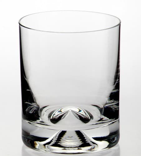 Custom Printed Dimple Base Whisky Glass. Size