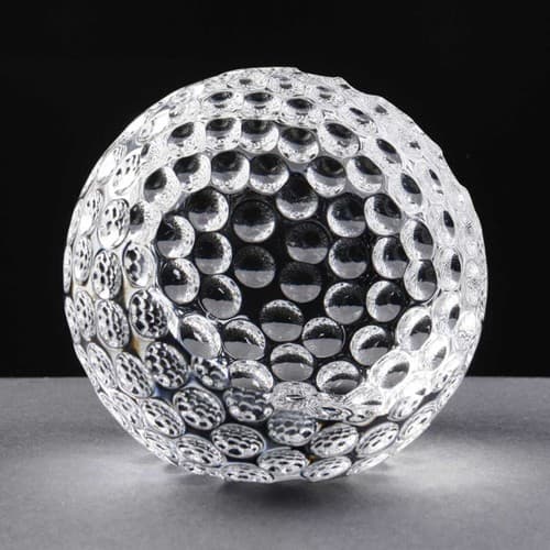 Custom Printed 80mm Crystal Golf Ball Award