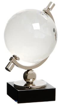 Custom Printed 80mm Rotating Globe Award