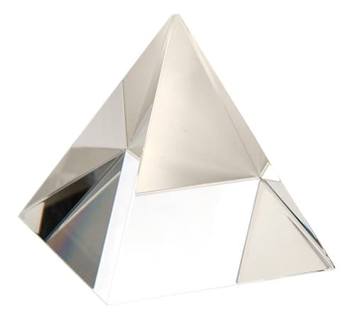 Custom Printed 60mm Optical Crystal Pyramid