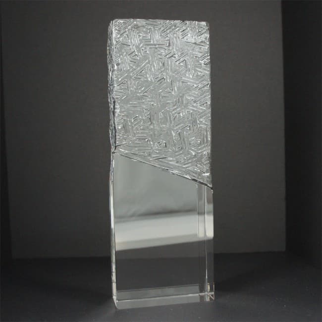 Custom Printed Medium Optical Crystal Tombstone Award