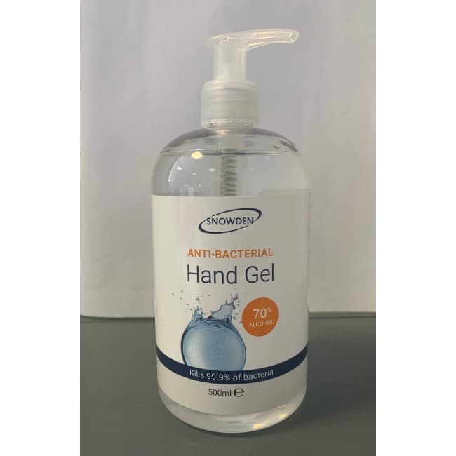 Branded Snowden 500ml Gel with Pump