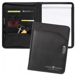 Custom Printed Toucan A4 Zipped Leather Conference Folder