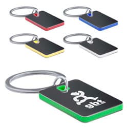 Custom Printed Metal Rectangular Keyring