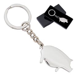 Custom Printed Pig Key Ring