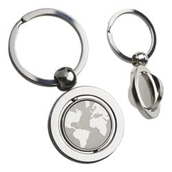 Custom Printed Swivel Globe Key Ring