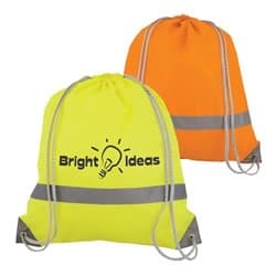 Custom Printed Neon High Viz Drawstring Rucksack