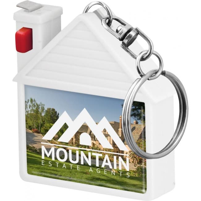 Custom Printed House Tape Measure Keyring