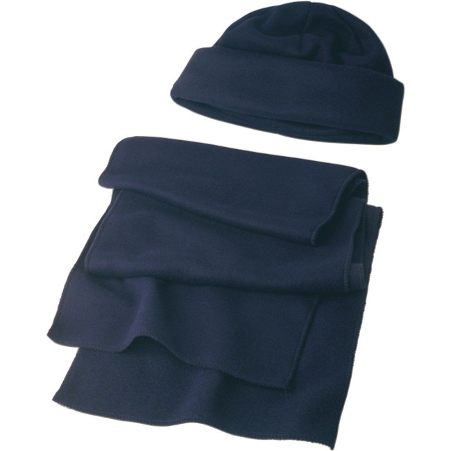 Custom Printed Fleece cap and scarf - Image 1