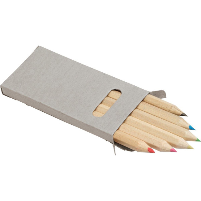 Branded The Dedham Six Colour Pencil Set - Image 1