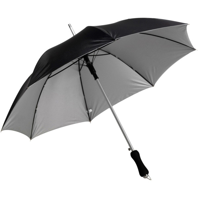 Custom Printed Umbrella with silver underside - Image 1