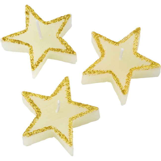 Custom Printed Three star-shaped candles - Image 2