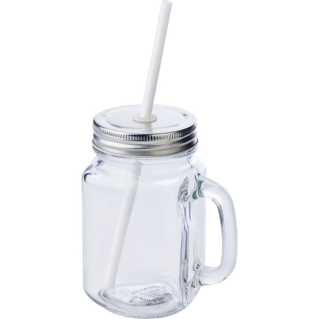 Custom Printed Glass mason jar 480ml - Image 1