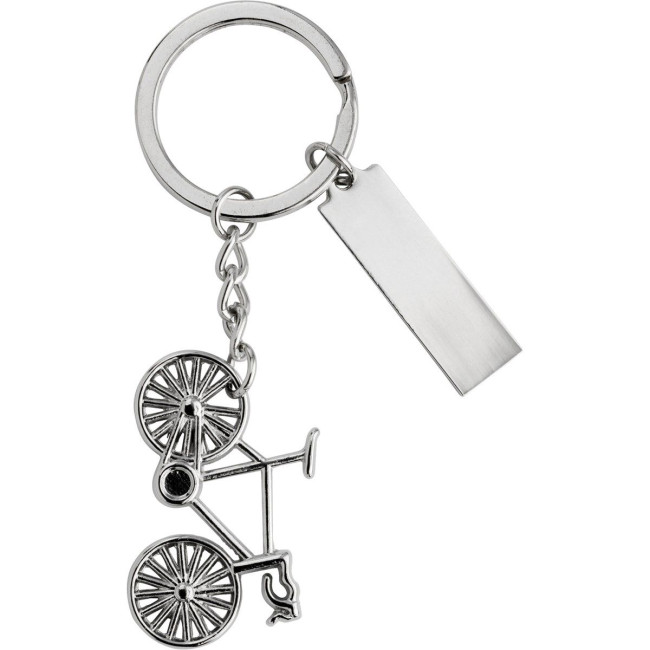 Custom Printed Nickel plated bike keychain - Image 2