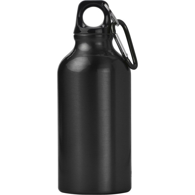 Custom Printed Marney Aluminium Single Walled Bottle With Carabiner 400ml - Image 4