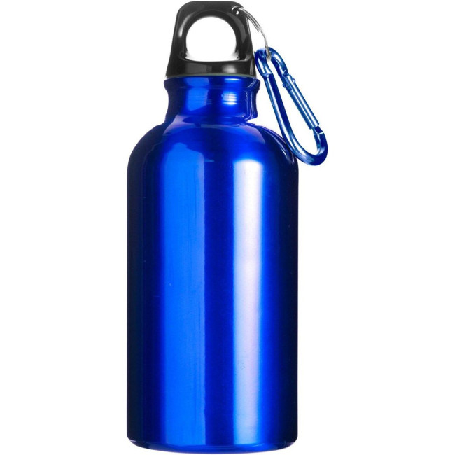 Branded Marney Aluminium Single Walled Bottle With Carabiner 400ml - Image 6