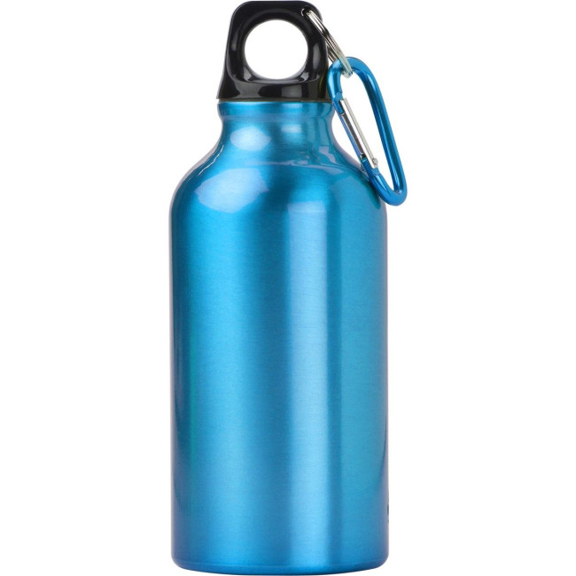 Branded Marney Aluminium Single Walled Bottle With Carabiner 400ml - Image 8