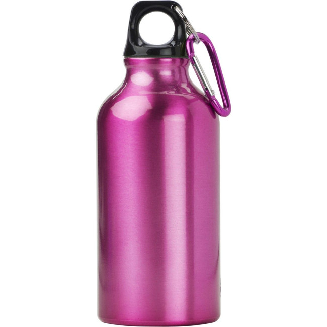 Branded Marney Aluminium Single Walled Bottle With Carabiner 400ml - Image 9