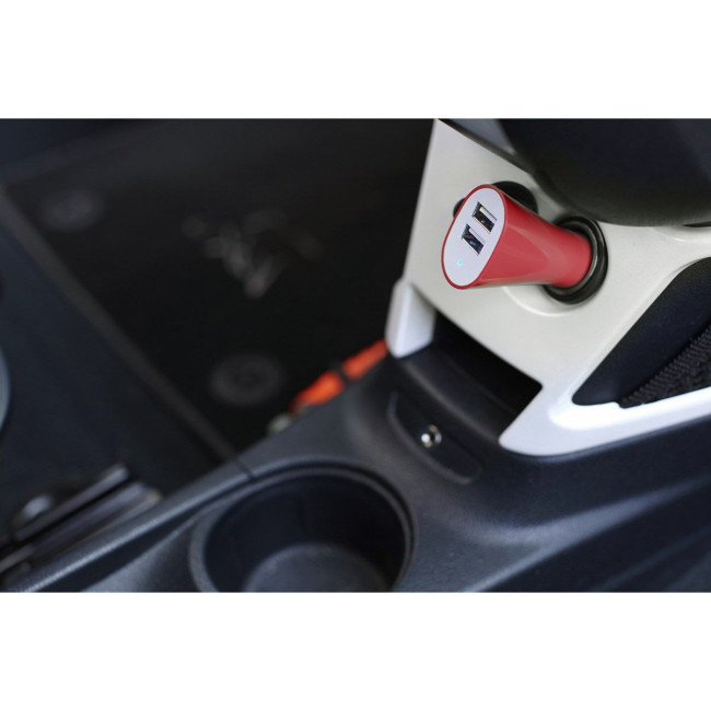 Custom Printed Car charger with 2 USB ports. - Image 1