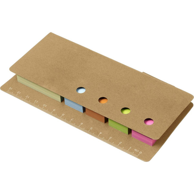 Custom Printed Cardboard sticky notes holder with ruler - Image 2