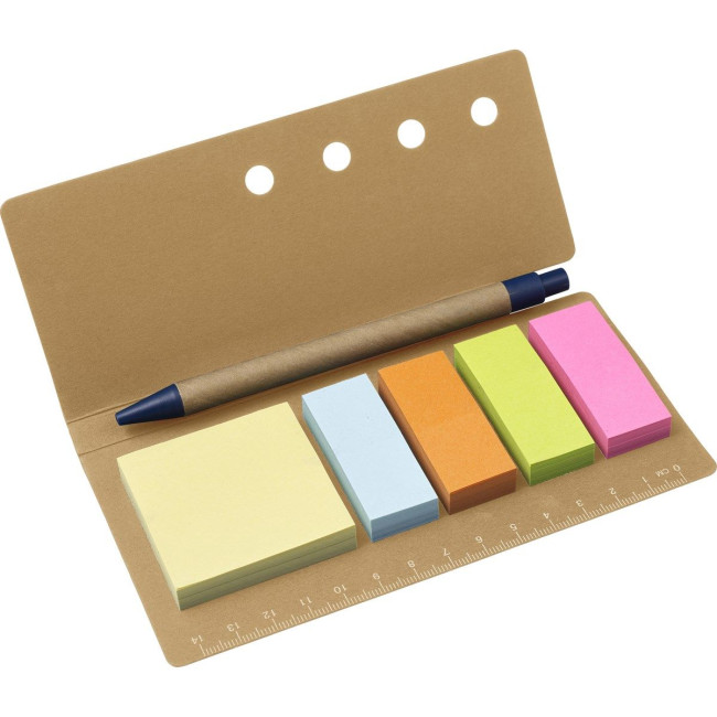 Custom Printed Cardboard sticky notes holder with ruler - Image 5