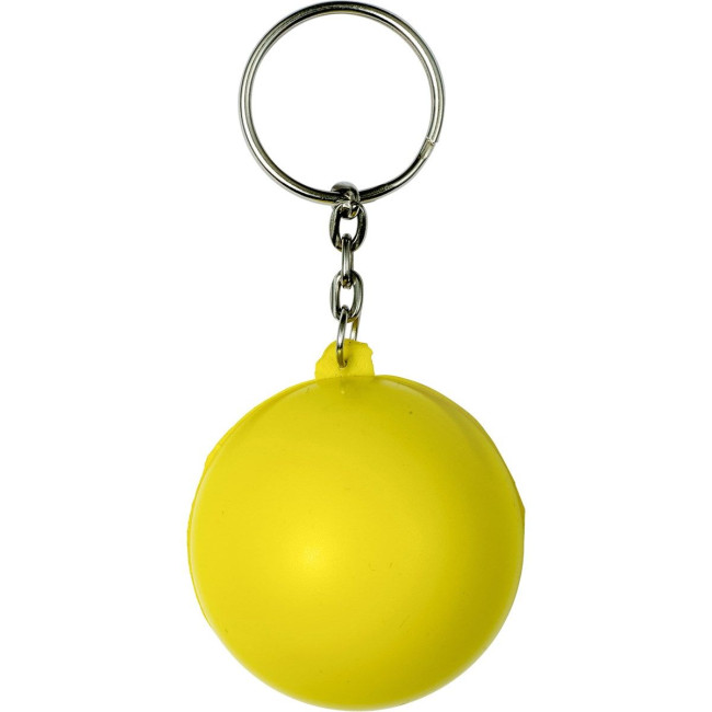 Custom Printed Smiley Face Stress Keyring - Image 2