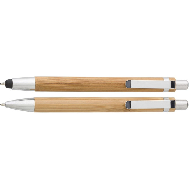 Branded Bamboo pen & pencil set - Image 3