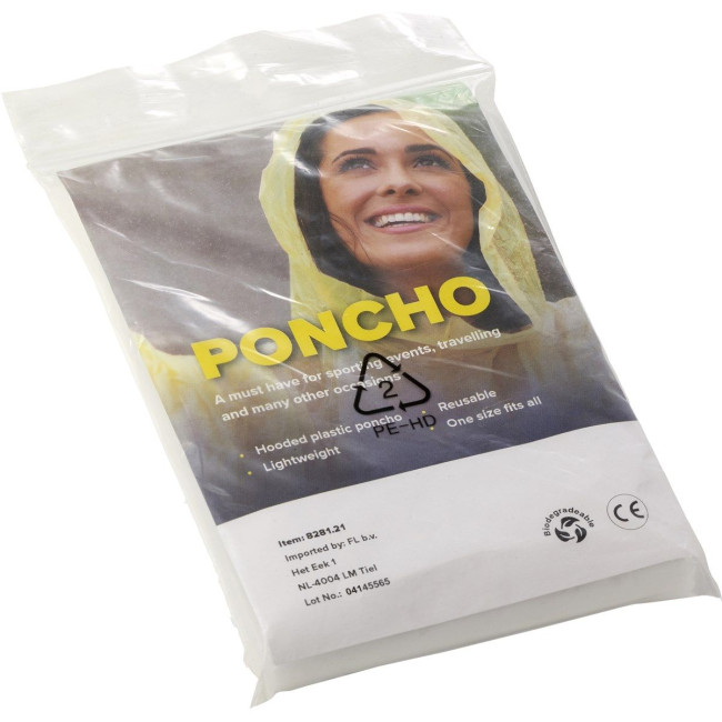 Custom Printed Biodegradable poncho (5%) - Image 1