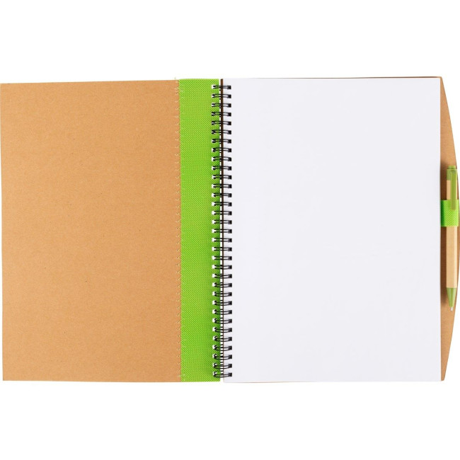 Custom Printed Recycled notebook with pen - Image 3