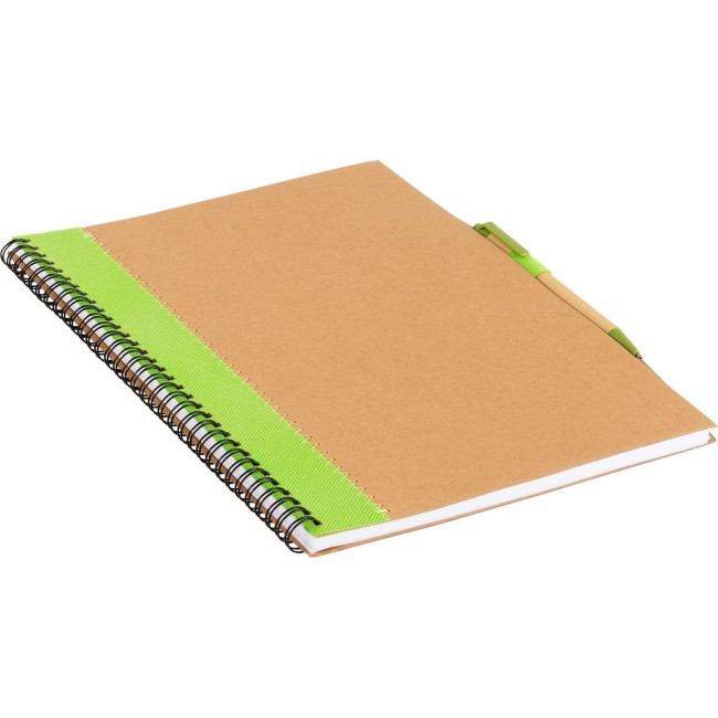 Custom Printed Recycled notebook with pen - Image 2