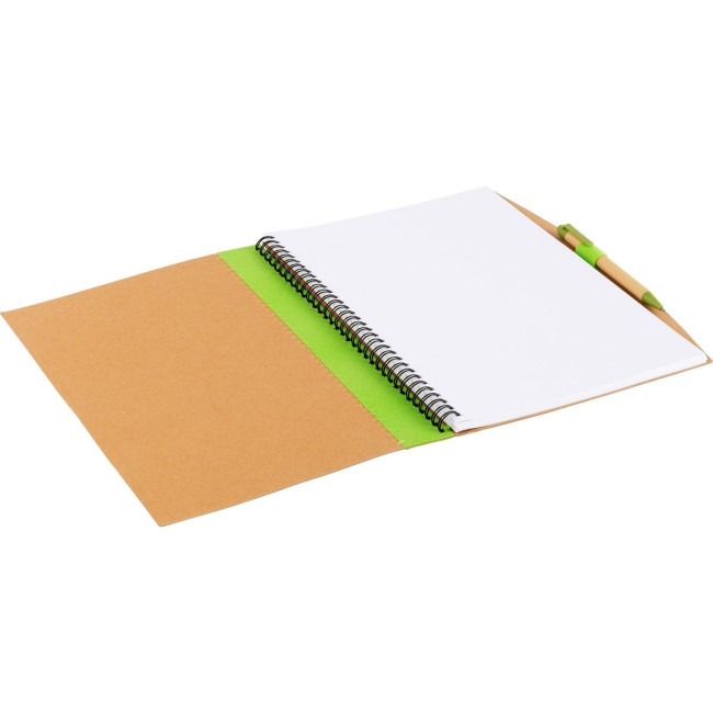 Custom Printed Recycled notebook with pen - Image 1