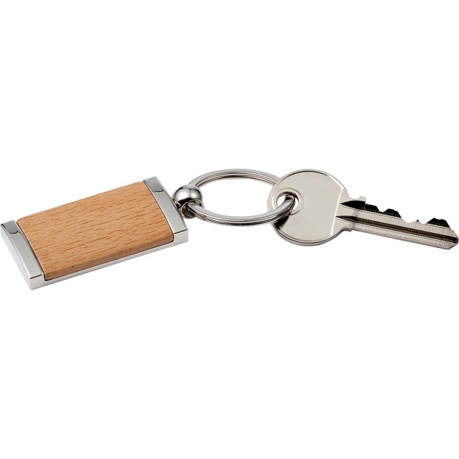 Custom Printed Metal and wooden keyring - Image 3