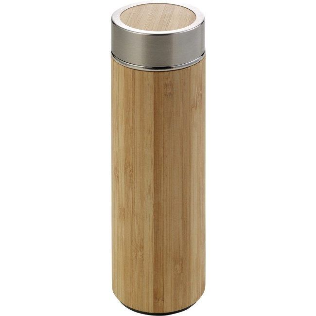 Branded Bamboo bottle with tea infuser 420ml - Image 1