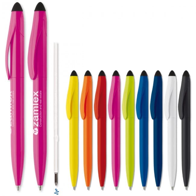 Custom Printed Touchy stylus ball pen (coloured) - Image 1